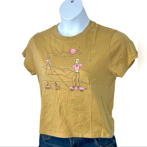 American Eagle Skateboarding Skeletons T-Shirt NWOT Size Medium AEO - Picture 5 of 11